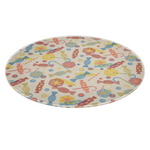 Süßigkeiten und Süßigkeits-Muster Schneidebrett