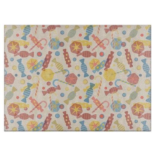 Süßigkeiten und Süßigkeits-Muster Schneidebrett (Vorderseite)