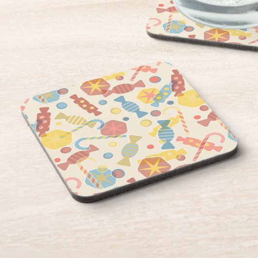 Süßigkeiten und Süßigkeits-Muster Untersetzer (Linke Seite)