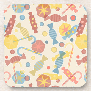 Süßigkeiten und Süßigkeits-Muster Untersetzer