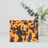 Süßigkeiten Vampirfledermäuse Schwarz & Orange Postkarte (Stehend Vorderseite)