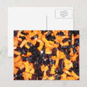 Süßigkeiten Vampirfledermäuse Schwarz & Orange Postkarte (Vorne/Hinten)