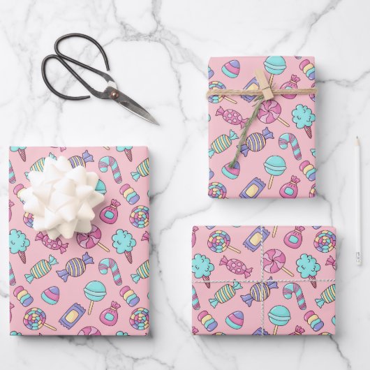 Süßigkeiten-Verpackungspapier, Geschenkpapier für  Set (Vorderseite)