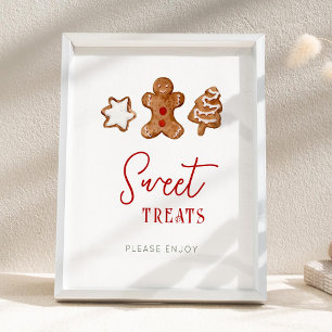 Süßigkeiten Weihnachtsfeier Schild
