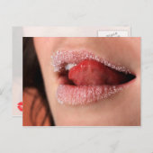 Süßigkeiten, Zuckerlippen Postkarte (Vorne/Hinten)