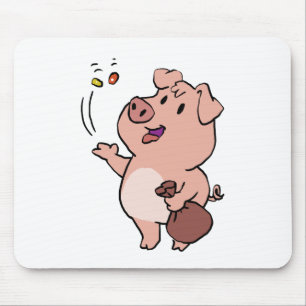 Süßigkeiten zum Fressen von Schweinen Hintergrun Mousepad