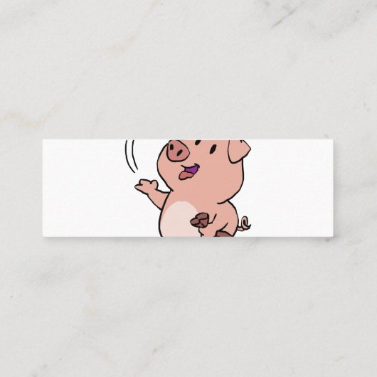 Süßigkeiten zum Fressen von Schweinen| Hintergrund Mini Visitenkarte (Rückseite)