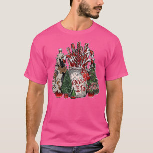 Süßigkeitenstange verdreht, aber süße frohe Weihna T-Shirt