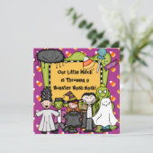 Süßigkeits-blöde Halloween-Party-Einladung Einladung (Stehend Vorderseite)