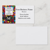 Süßigkeits-Bonbonmuster Compant Logos mehrfarbiges Visitenkarte (Vorne/Hinten)