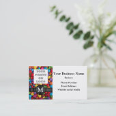 Süßigkeits-Bonbonmuster Compant Logos mehrfarbiges Visitenkarte (Stehend Vorderseite)