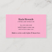 Süßigkeits-Buffet-und Nachtisch-Stangen Visitenkarte (Rückseite)