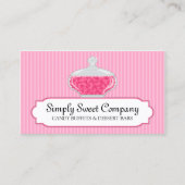 Süßigkeits-Buffet-und Nachtisch-Stangen Visitenkarte (Vorderseite)