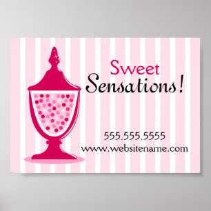 Süßigkeits-Buffet und Nachtisch-Tabelle Poster