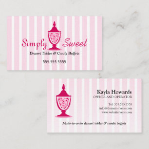 Süßigkeits-Buffet-und Nachtisch-Tabellen Visitenkarte