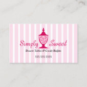 Süßigkeits-Buffet-und Nachtisch-Tabellen Visitenkarte (Vorderseite)