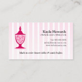 Süßigkeits-Buffet-und Nachtisch-Tabellen Visitenkarte (Rückseite)