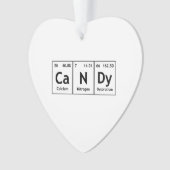 Süßigkeits-Chemie-Periodensystem-Wort-Element-Atom Ornament (Vorderseite)