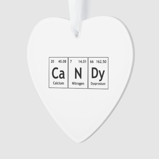 Süßigkeits-Chemie-Periodensystem-Wort-Element-Atom Ornament (Vorderseite)