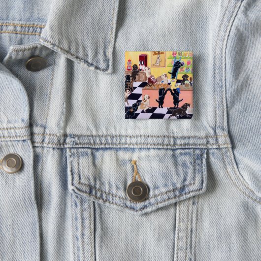 Süßigkeits-Geschäft Labradors Button (Beispiel)