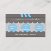 Süßigkeits-Geschäfts-Visitenkarte Visitenkarte (Rückseite)