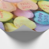 Süßigkeits-Gesprächsherzen des Valentinsgrußes Geschenkpapier (Ecke)