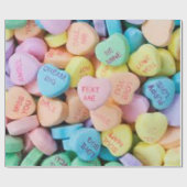 Süßigkeits-Gesprächsherzen des Valentinsgrußes Geschenkpapier (Flach)