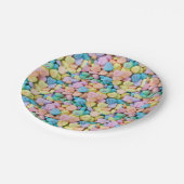 Süßigkeits-Gesprächsherzen des Valentinsgrußes Pappteller (Schrägansicht)