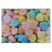 Süßigkeits-Gesprächsherzen des Valentinsgrußes Schneidebrett (Vorderseite)