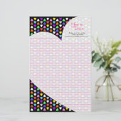 Süßigkeits-Herz-Briefpapier Briefpapier (Stehend Vorderseite)