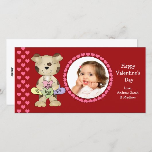 Süßigkeits-Herz-Valentinstag Feiertagskarte (Vorne/Hinten)