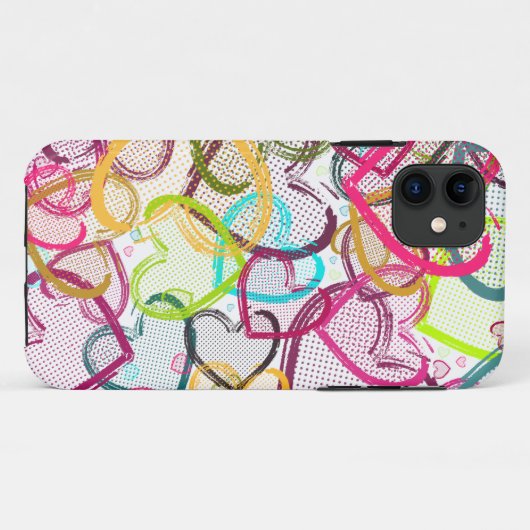 Süßigkeits-Herzen Case-Mate iPhone Hülle (Rückseite (Horizontal))