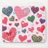 Süßigkeits-Herzen Mousepad (Vorne)