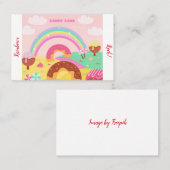 Süßigkeits-Land-Regenbogen Visitenkarte (Vorne/Hinten)