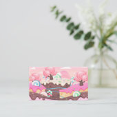 Süßigkeits-Land-Visitenkarten Visitenkarte (Stehend Vorderseite)