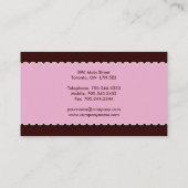 Süßigkeits-langsam galoppierende Visitenkarten Visitenkarte (Rückseite)