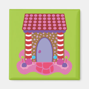 Süßigkeits-Lebkuchen-Haus Magnet