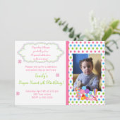 Süßigkeits-Lutscher-süße Einladung (Stehend Vorderseite)