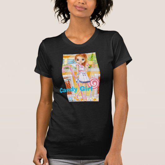 Süßigkeits-Mädchen T-Shirt (Vorderseite)