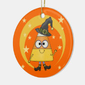 Süßigkeits-Mais-Hexe Halloween Keramikornament (Links)