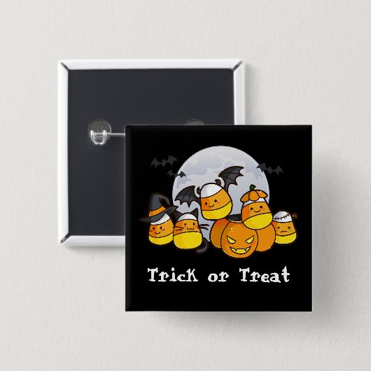 Süßigkeits-Mais-Lebewesen Button (Vorne & Hinten)