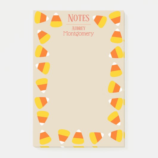 Süßigkeits-Mais | personalisiert Post-it Klebezettel (Vorderseite)