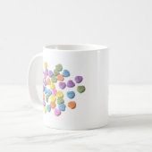 Süßigkeits-Mitteilungs-Herzen Kaffeetasse (Vorderseite Links)