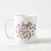 Süßigkeits-Mitteilungs-Herzen Kaffeetasse (Links)