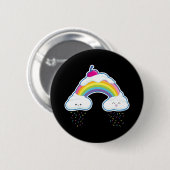 Süßigkeits-Regenbogen Button (Vorne & Hinten)