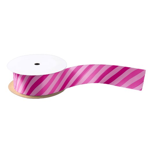 Süßigkeits-Rosa Striped Satinband (Spule)
