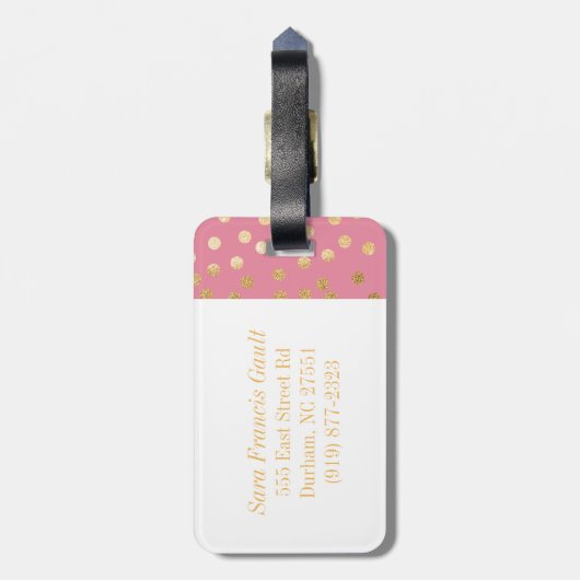 Süßigkeits-Rosa und Gepäckanhänger (Rückseite vertikal)