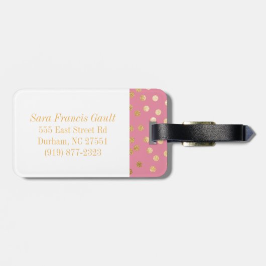 Süßigkeits-Rosa und Gepäckanhänger (Rückseite horizontal)