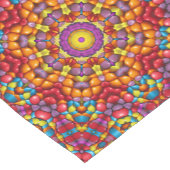 Süßigkeits-rotes gelb-orangees Vintages Kurzer Tischläufer (Ecke)