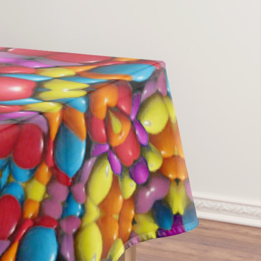 Süßigkeits-rotes gelb-orangees Vintages Tischdecke (Beispiel)